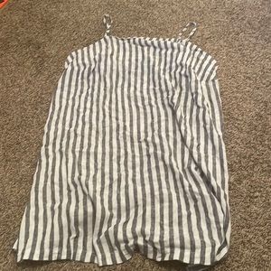 Grey and white striped dress
